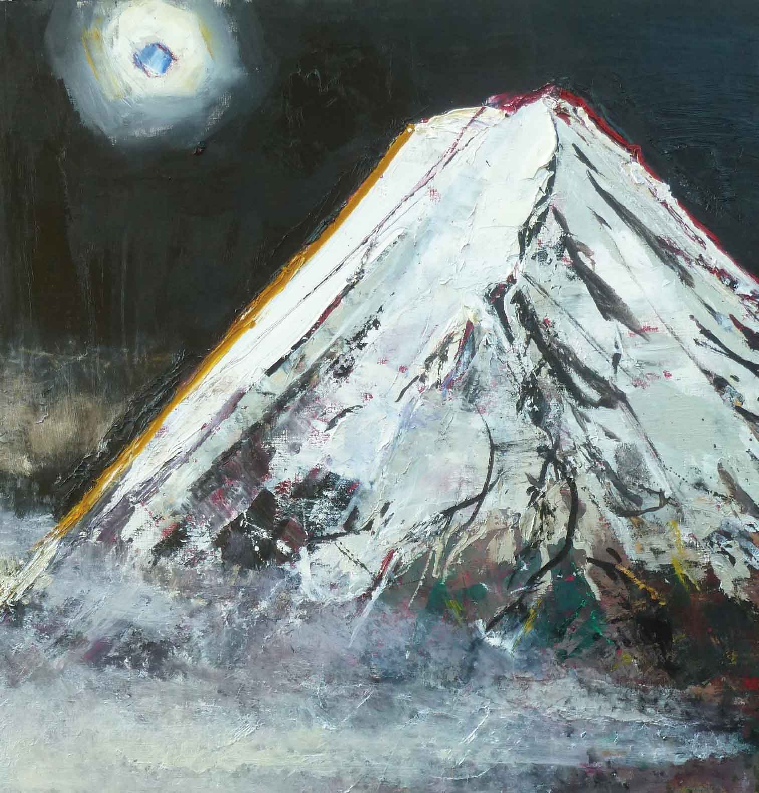 絵画富士山 春山 めんどかっ